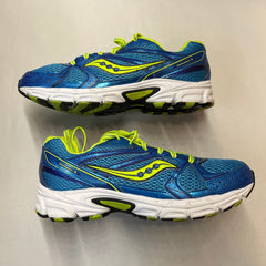 Saucony Womens Grid Cohesion 6 -Blue/Citron- Running Shoe - Size 8.5M Preowned Athletic