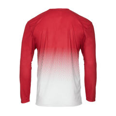 Men's Badger Sport •Hex• Long Sleeve Tee red/white large