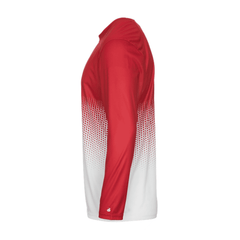 Men's Badger Sport •Hex• Long Sleeve Tee red/white large