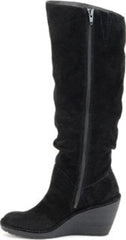 SOFFT Women's Calida Tall Wedge Boot Black Suede 7.5M