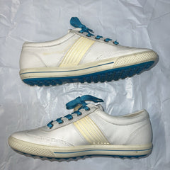 Women’s Ecco Street Premier Hydromax  Leather Spikeless Golf Shoe 41 White/Blue