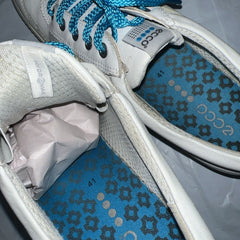 Women’s Ecco Street Premier Hydromax  Leather Spikeless Golf Shoe 41 White/Blue