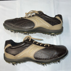 Men’s Ecco Brown  Hydromax  Leather Spiked Golf Shoe 46