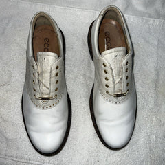 Men’s Ecco World Tour Gortex  Leather Spiked Golf Shoe 45 White