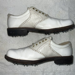 Men’s Ecco World Tour Gortex  Leather Spiked Golf Shoe 45 White