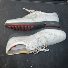 Men’s Ecco hydromax Spikeless golf shoes  Mismatched Size 43/44  White Wingtip