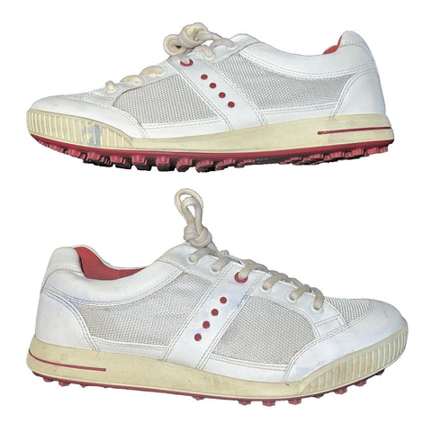 Men’s Ecco Street Premier Spikeless golf shoes  43 White/ Red