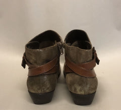 Women's Comfortiva •Ryder• Buckle Strap Bootie -Size 8W-  ANTHRACITE - ShooDog.com