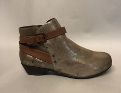 Women's Comfortiva •Ryder• Buckle Strap Bootie -Size 8W-  ANTHRACITE - ShooDog.com