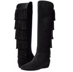 ISOLA Women's Tavora •Suede Leather • Tall Fringe Boot