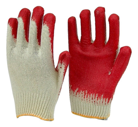 Korean RED LATEX PALM COATED STRING KNIT WORK GLOVE