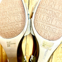 ELLEN TRACY Women's Jett Sandal- Gold  - 8-8.5 Mismate