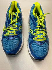 Saucony Womens Grid Cohesion 6 -Blue/Citron- Running Shoe - Size 8M Preowned Athletic