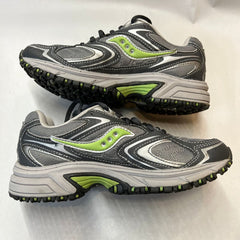 Womens Saucony Ridge Tr-Original Trail Running Shoe - Gray/Green- Size 6.5M Preowned Athletic