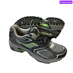 Womens Saucony Ridge Tr-Original Trail Running Shoe - Gray/Green- Size 7M Preowned Athletic