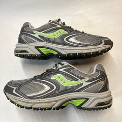Womens Saucony Ridge Tr-Original Trail Running Shoe - Gray/Green- Size 8.5M Preowned Athletic