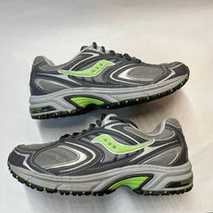 Womens Saucony Ridge Tr-Original Trail Running Shoe - Gray/Green- Size 9M Preowned Athletic