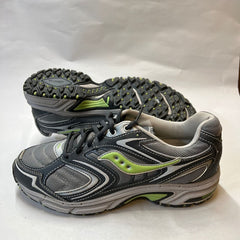 Womens Saucony Ridge Tr-Original Trail Running Shoe - Gray/Green- Size 10M Preowned Athletic