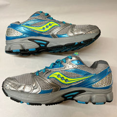 Womens Saucony Cohesion 5 Running Shoe Blue/Gray/Green Size 8.5 Wide - Preowned Athletic