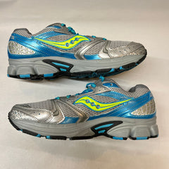 Womens Saucony Cohesion 5 Running Shoe Blue/Gray/Green Size 9 Wide - Preowned Athletic
