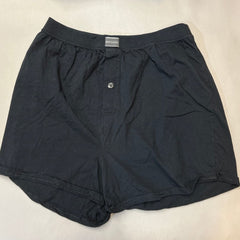 Mens Fruit Of The Loom Cotton Knit Boxer Shorts Medium - 1 Pair / Black Preowned Washed And