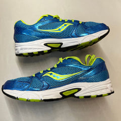 Saucony Womens Grid Cohesion 6 -Blue/Citron- Running Shoe - Size 8.5M Preowned Athletic