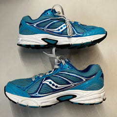 Saucony Womens Grid Cohesion 7 -Blue/White- Running Shoe Size 8.5M - Preowned Athletic