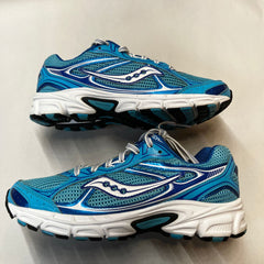 Saucony Womens Grid Cohesion 7 -Blue/White- Running Shoe Size 7M - Preowned Athletic