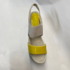 KENSIE GIRL Women's Marylynn Platform Sandal - Grey/Limoncello