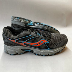 Saucony Womens Grid Cohesion 7 -Gray/Blue/Orange- Running Shoe Size 8.5M - Preowned Athletic