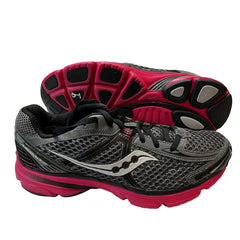 Saucony Womens Grid Mirage Running Shoe Black/Pink - Preowned 9M / -4 Mesh And Synthetic Athletic