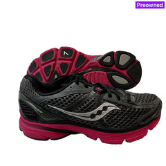 Saucony Womens Grid Mirage Running Shoe Black/Pink - Preowned 7M / -4 Mesh And Synthetic Athletic