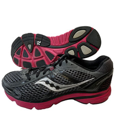 Saucony Womens Grid Mirage Running Shoe Black/Pink - Preowned 7.5M / -4 Mesh And Synthetic Athletic