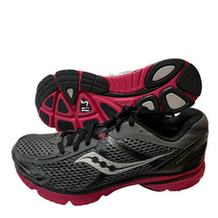 Saucony Womens Grid Mirage Running Shoe Black/Pink - Preowned 11.5M / -4 Mesh And Synthetic Athletic