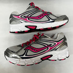 Womens Saucony Cohesion 7 Running Shoe Silver/Pink 8 Wide - Preowned Athletic