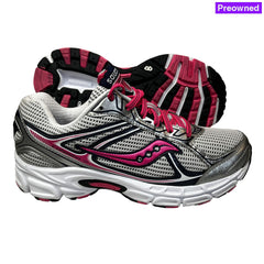 Womens Saucony Cohesion 7 Running Shoe Silver/Pink 8 Wide - Preowned Athletic