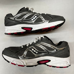 Womens Saucony Cohesion 7 Running Shoe Grey/Silver/Pink Size 8 Wide - Preowned Athletic