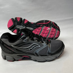 Womens Saucony Cohesion 5 Running Shoe Black/Pink/Silver Size 8.5M - Preowned Athletic
