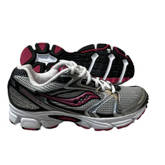 Saucony Cohesion 5 Running Shoe Silver/Black/Pink - Preowned 8.5M / -1 Synthetic And Nylon Athletic