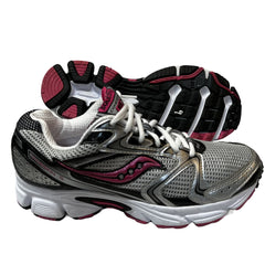 Saucony Cohesion 5 Running Shoe Silver/Black/Pink - Preowned 9.M / -1 Synthetic And Nylon Athletic