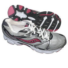 Saucony Cohesion 5 Running Shoe Silver/Black/Pink - Preowned 11M / -1 Synthetic And Nylon Athletic