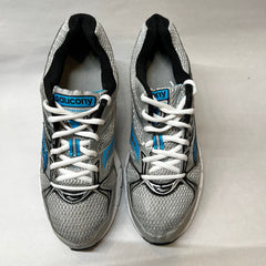 Saucony Womens Grid Cohesion 6 -Silver/ Lt. Blue- Running Shoe -Preowned Athletic