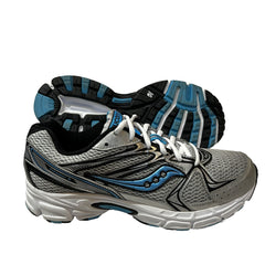 Saucony Womens Grid Cohesion 6 -Silver/ Lt. Blue- Running Shoe -Preowned 10M / Silver/ Blue-1 Nylon