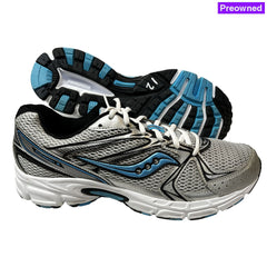 Saucony Womens Grid Cohesion 6 -Silver/ Lt. Blue- Running Shoe -Preowned 12M / Silver/ Blue-1 Nylon