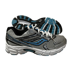 Saucony Womens Grid Cohesion 6 -Silver/ Lt. Blue- Running Shoe -Preowned Athletic