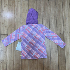 Children's Crocs Windwear Hooded Nylon Jacket - Size 5  Dahlia Plaid