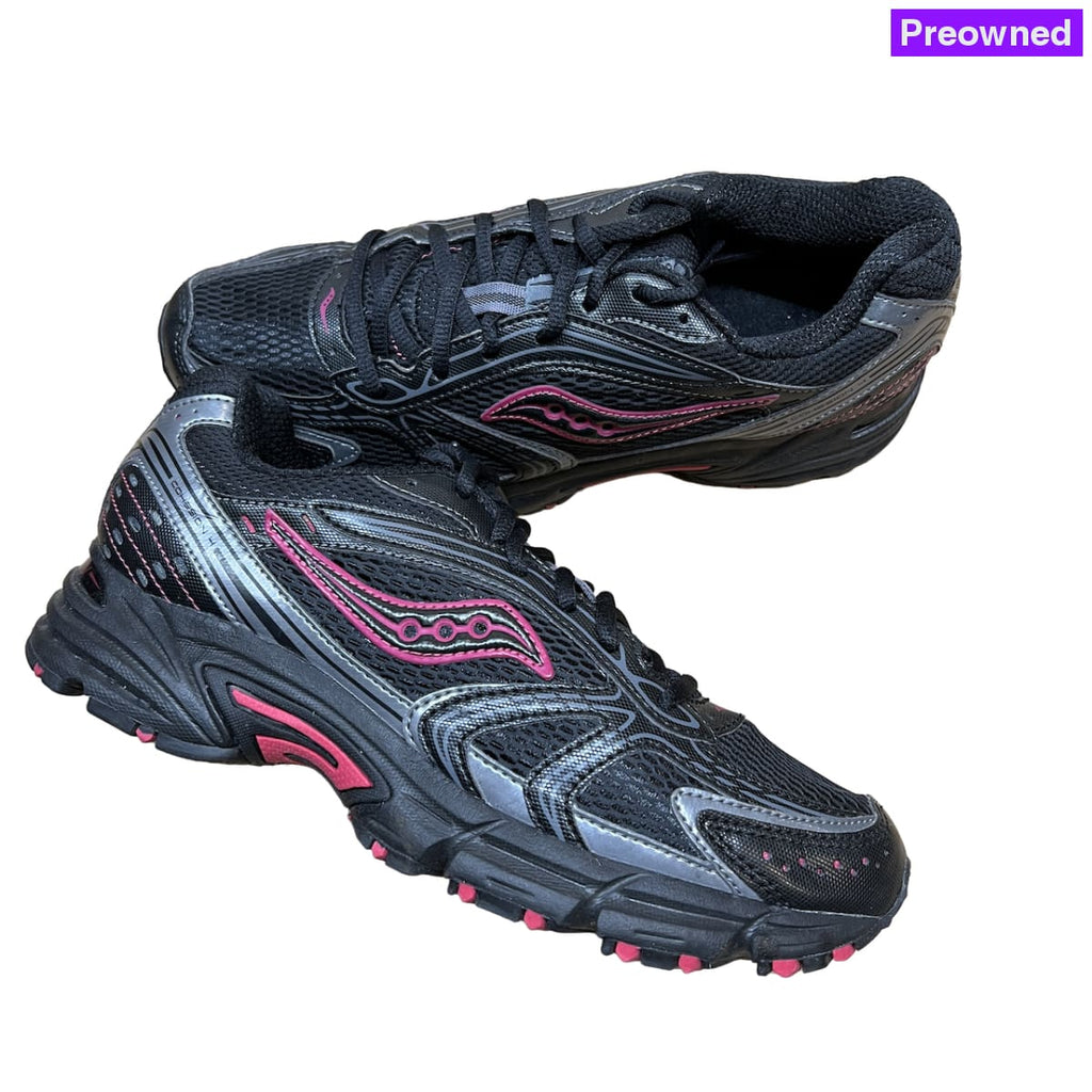 Saucony Womens Grid Cohesion 4 Running Shoe - Black/Pink 8.5M / Preowned Athletic