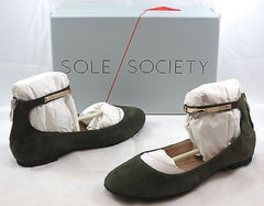 SOLE SOCIETY Women's Lenora Ballet Flat - Russian Pine - Multi SZ NIB - MSRP $65 - ShooDog.com