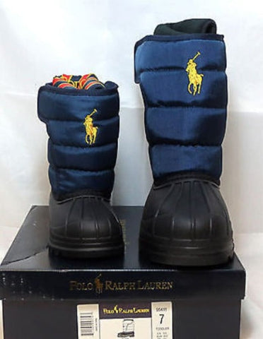 POLO RALPH LAUREN VANCOUVER EZ  kids Snow Boots  •Navy• - ShooDog.com