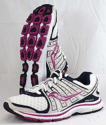 SAUCONY Women's Grid Flex  •White/Blue/Pink • Running Shoe - ShooDog.com